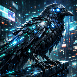 Glitch Raven Flux #012